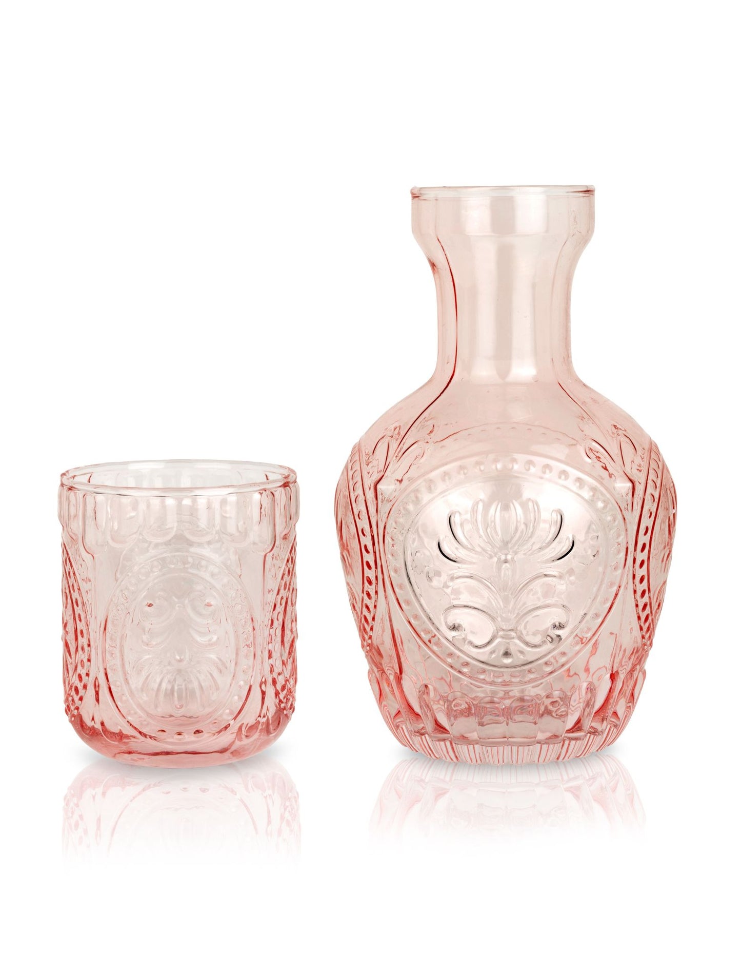 Vintage Glass Carafe with Matching Drinking Glass lid | 750ml Capacity