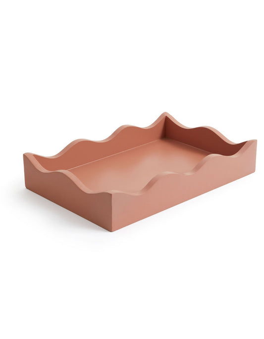 Curator Home Wave Edge Rectangle Decorative Serving Tray | 30cm