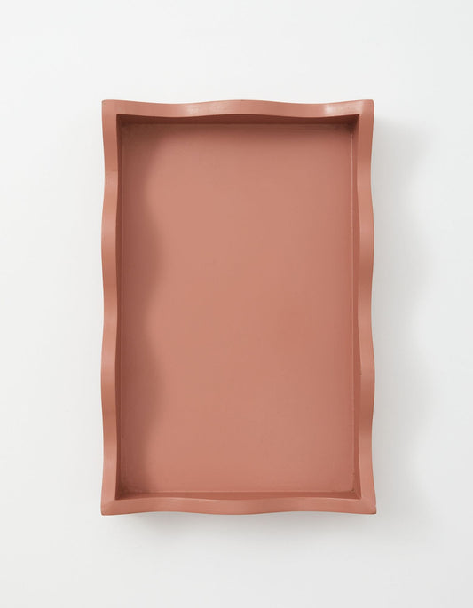 Curator Home Wave Edge Rectangle Decorative Serving Tray | 30cm