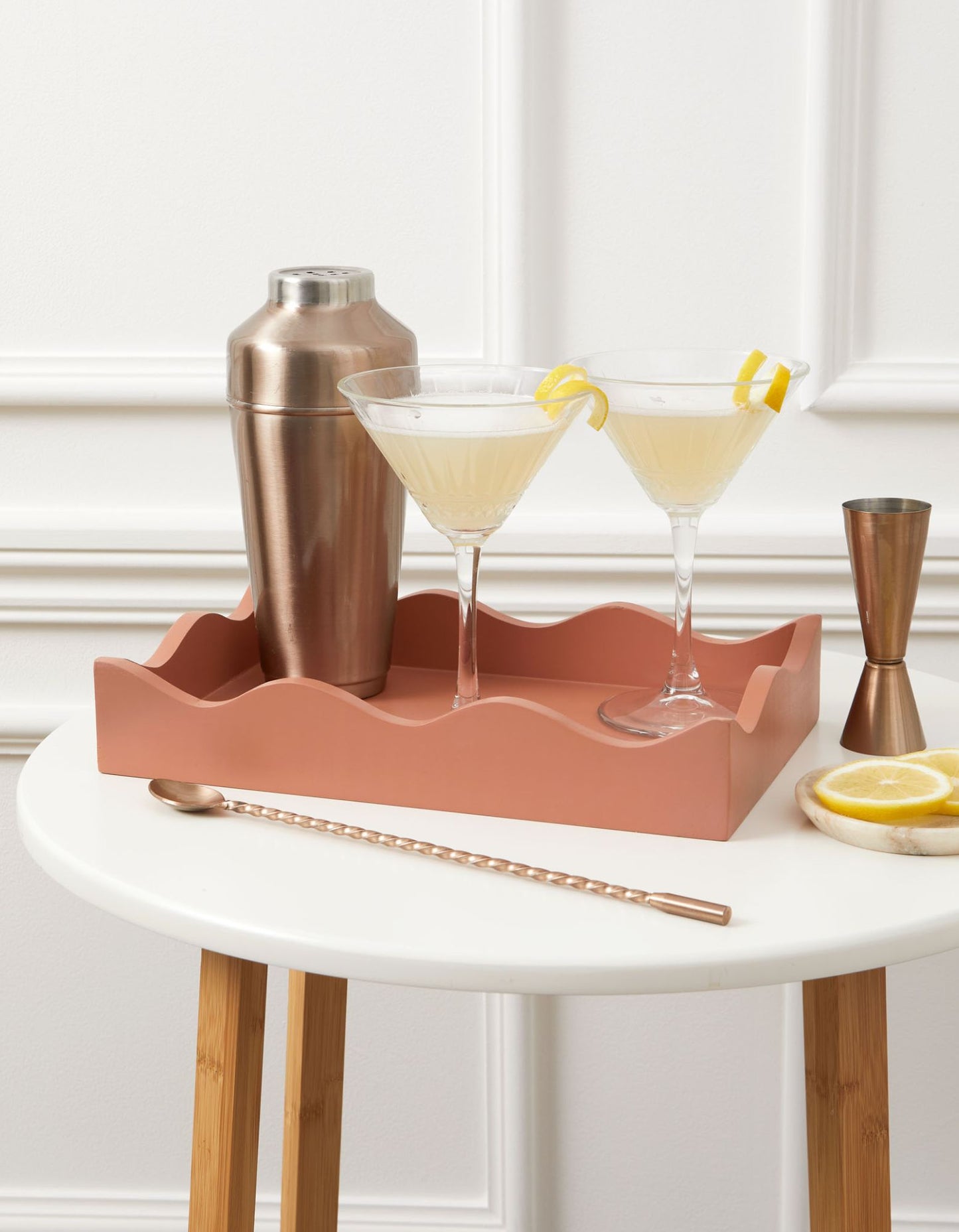 Curator Home Wave Edge Rectangle Decorative Serving Tray | 30cm