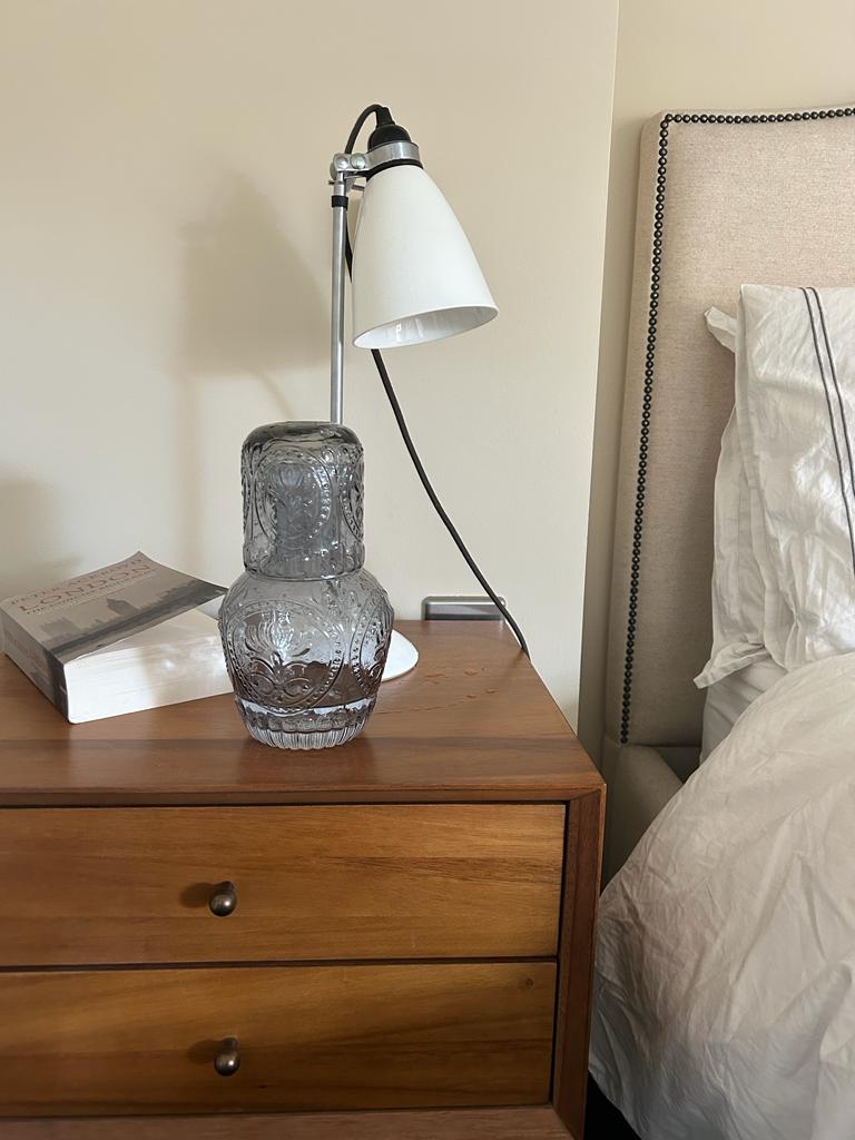 Vintage Glass Carafe with Matching Drinking Glass lid | 750ml Capacity