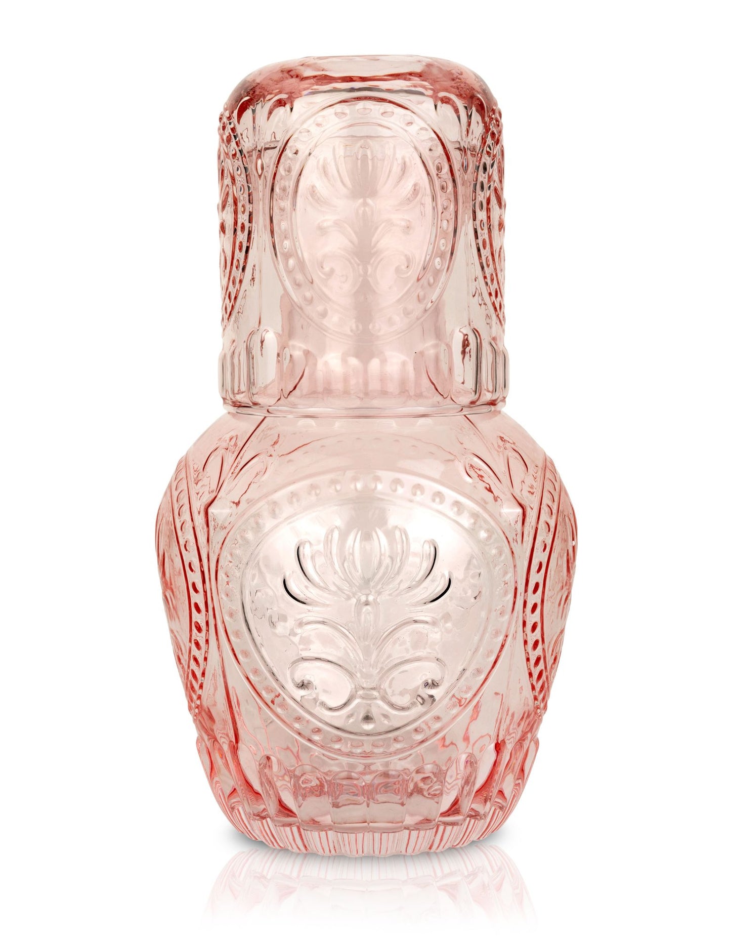 Vintage Glass Carafe with Matching Drinking Glass lid | 750ml Capacity